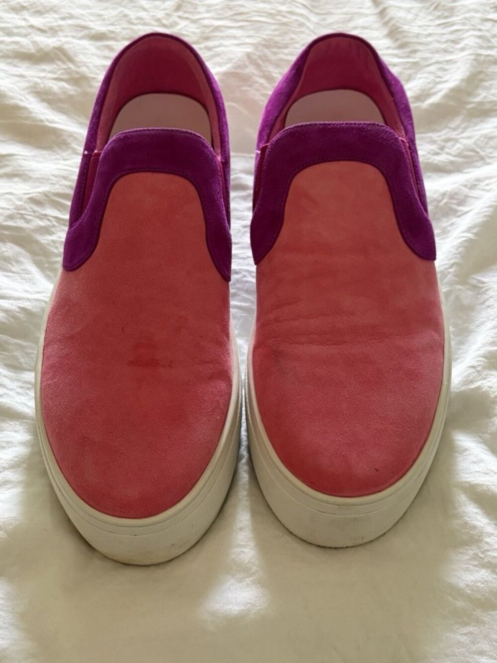 Charlotte Stone Pink & Purple Slip-On Suede Sneakers - Picture 9 of 10